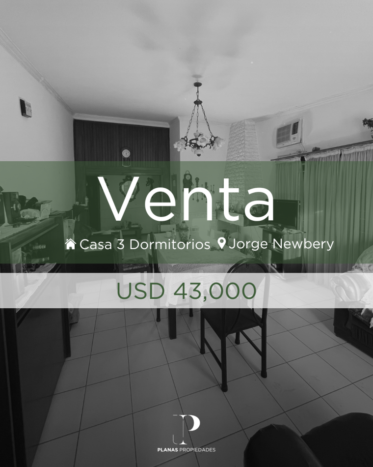 EN VENTA CASA 3 DORMITORIOS JORGE NEWBERY