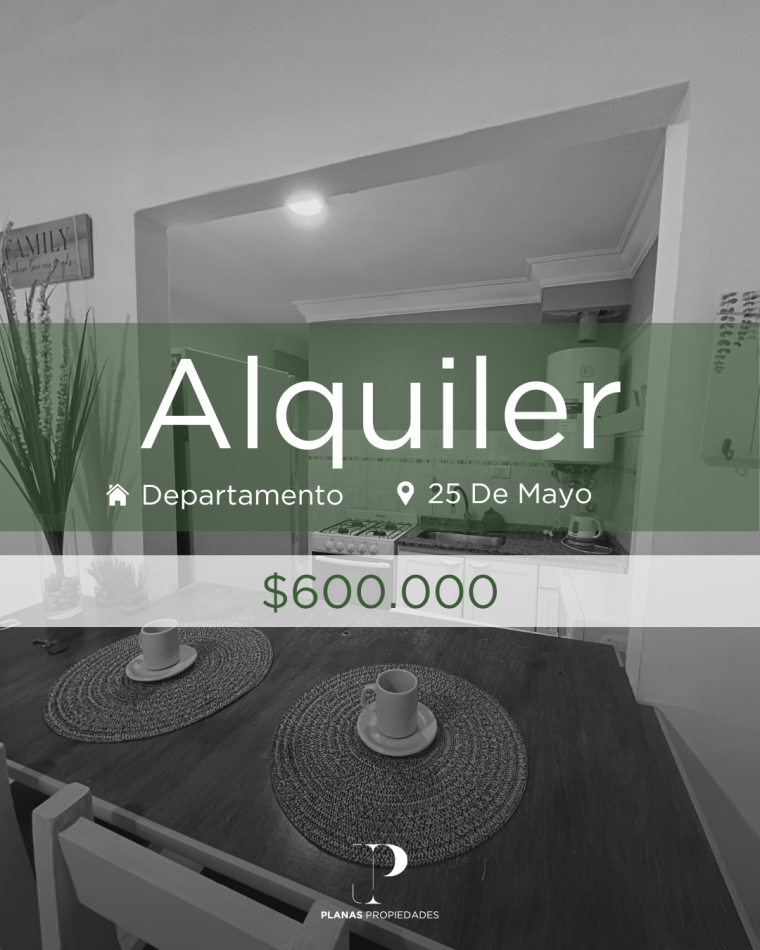 ALQUIER DEPARTAMENTO UN DORMITORIO AMOBLADO 