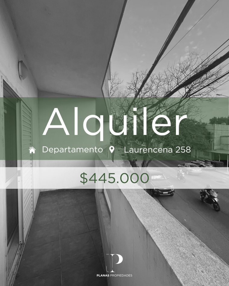 SE ALQUILA DEPARTAMENTO 1 DORMITORIO ZONA LAURENCENA 1ER PISO POR ESCALERA