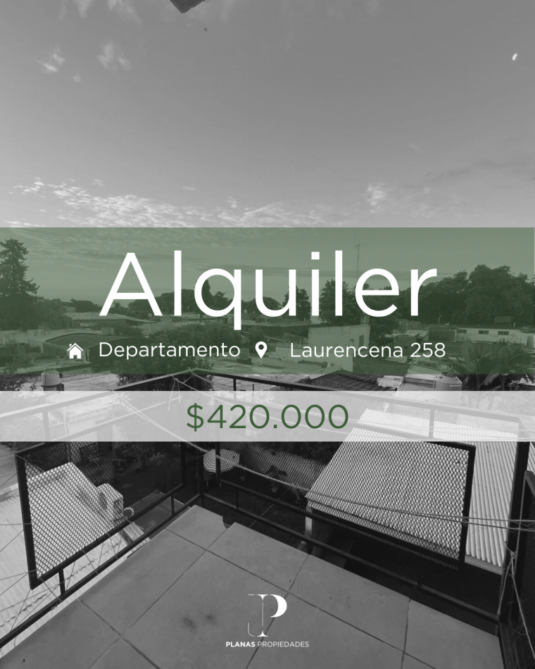 SE ALQUILA DEPARTAMENTO 1 DORMITORIO ZONA LAURENCENA 2DO PISO POR ESCALERA