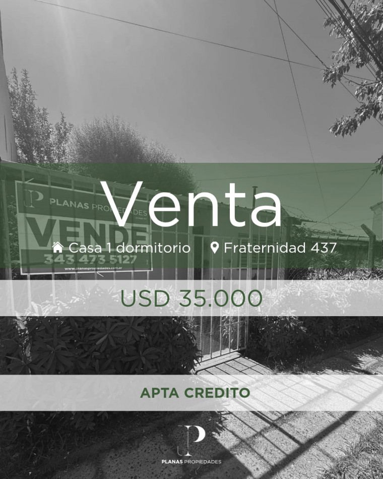 OPORTUNIDAD EN PARANA - CASA CON GRAN TERRENO Y MUCHO POTENCIAL