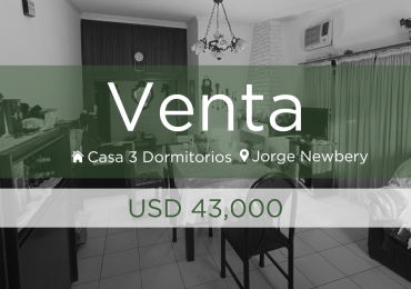 EN VENTA CASA 3 DORMITORIOS JORGE NEWBERY