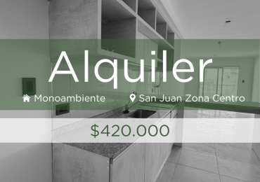NUEVO INGRESO ALQUILER MONOAMBIENTE PREMIUM ZONA CENTRO